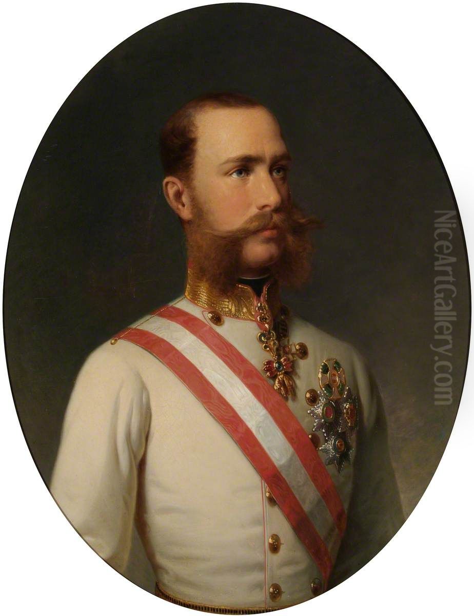 Emperor Franz-Joseph of Austria (1830-1916) Oil Painting by Franz Xavier Winterhalter