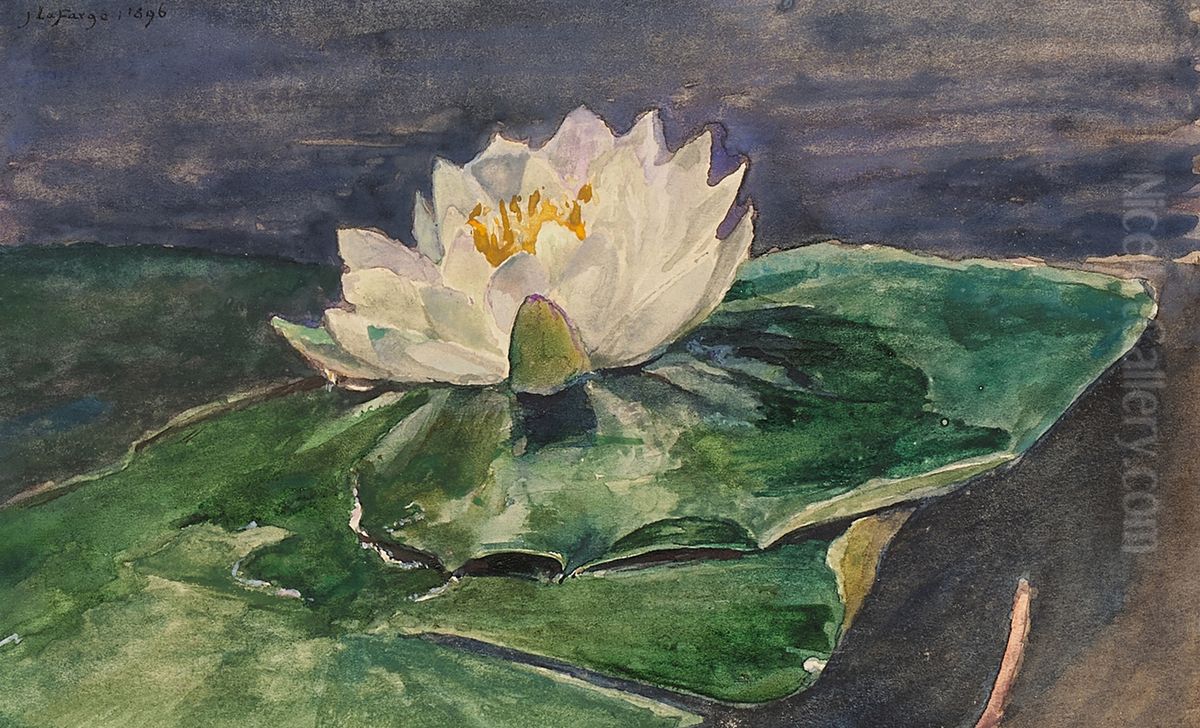 Water Lily Oil Painting by Winslow Homer