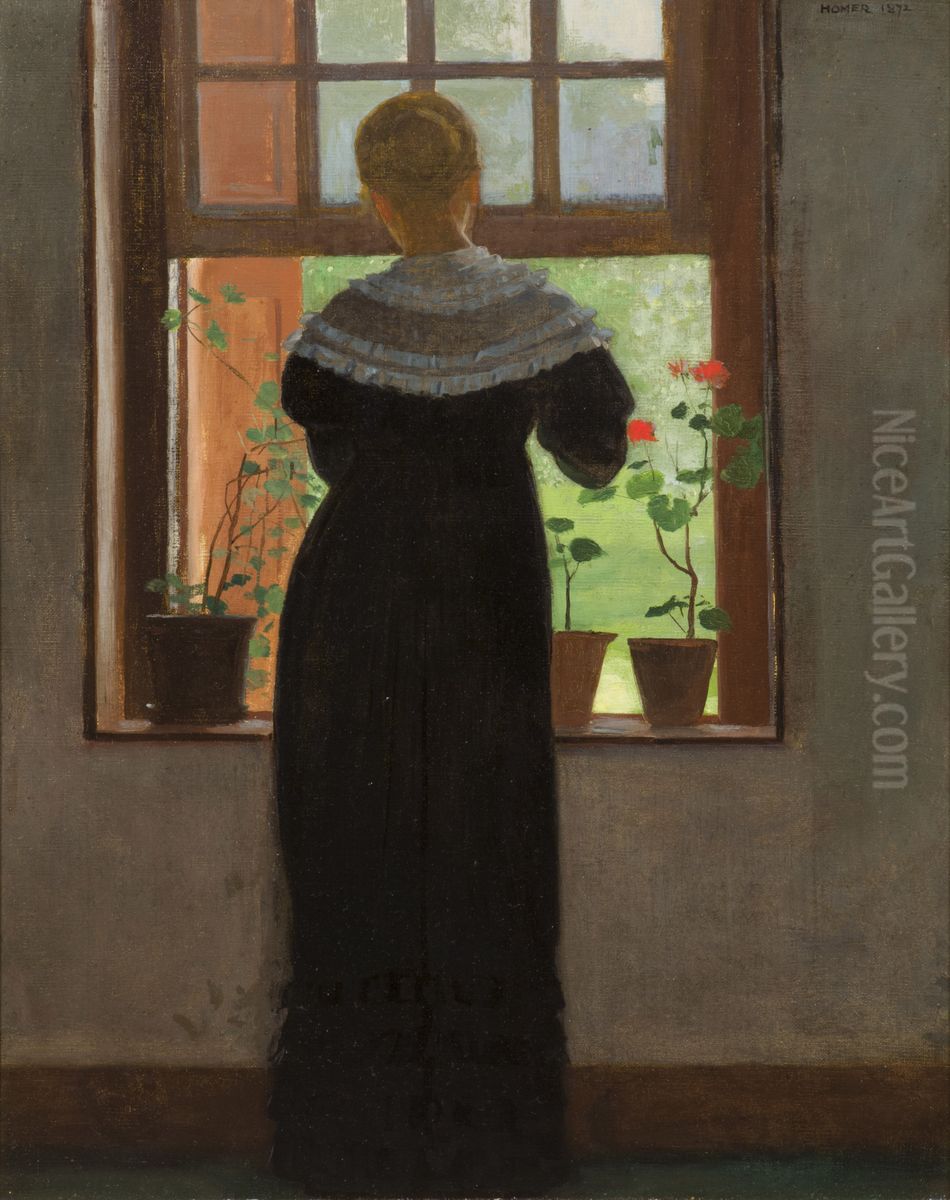 An Open Window Oil Painting by Winslow Homer