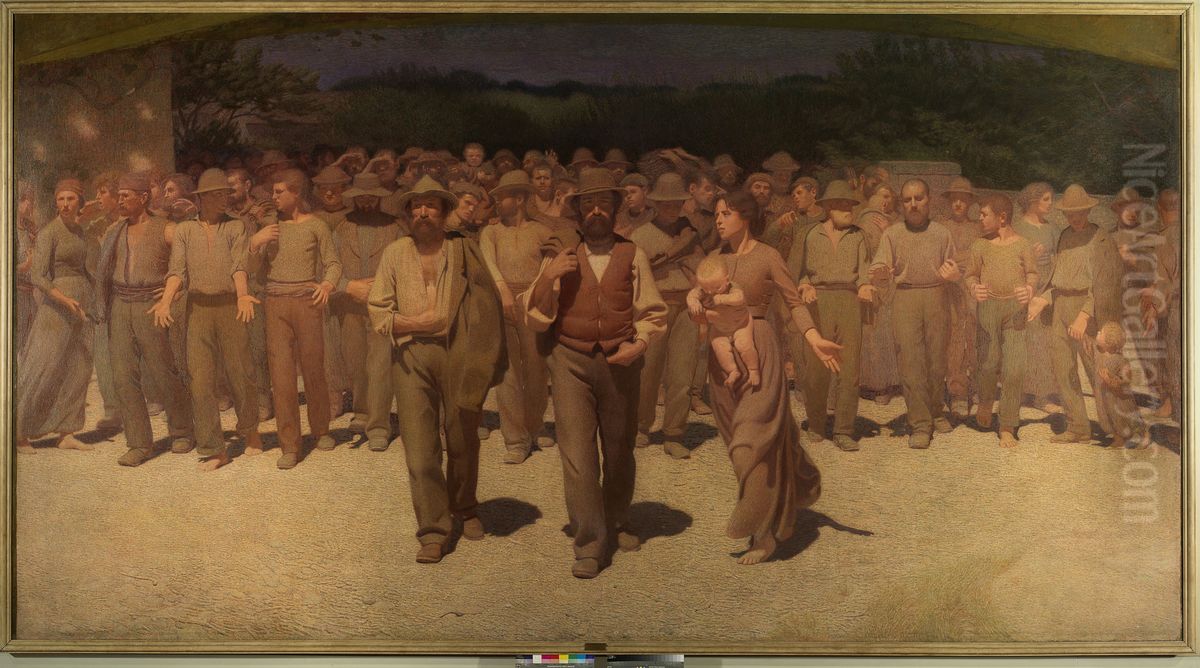 Il Quarto Stato Oil Painting by Giuseppe Pellizza da Volpedo