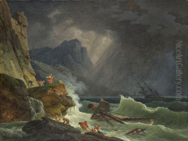 Tempete Oil Painting by Joseph Vernet