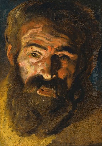 Study for the head of Saint Christopher Oil Painting by Jacob Jordaens