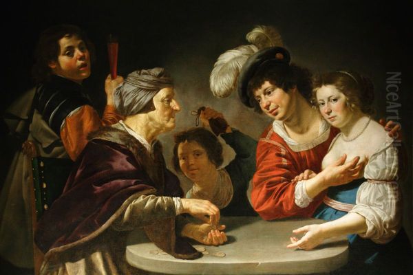The procruress Oil Painting by Jan Van Bijlert