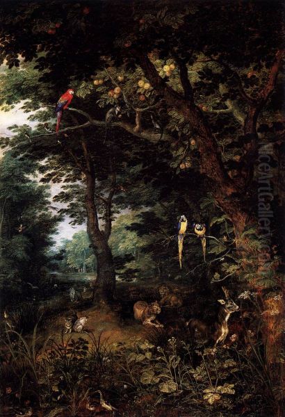 The Earthly Paradise Oil Painting by Jan Brueghel the Elder