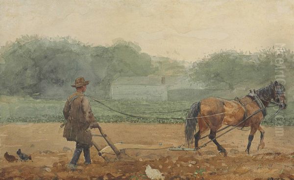 The Plowman Oil Painting by Winslow Homer