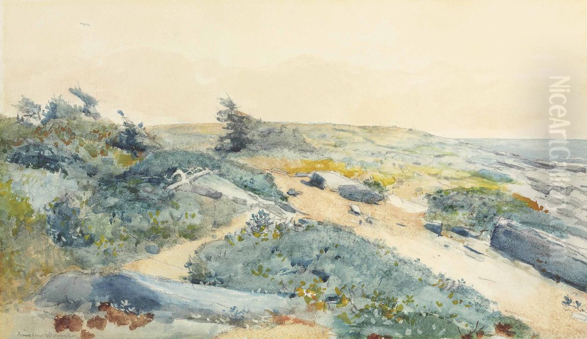 Prout's Neck Oil Painting by Winslow Homer