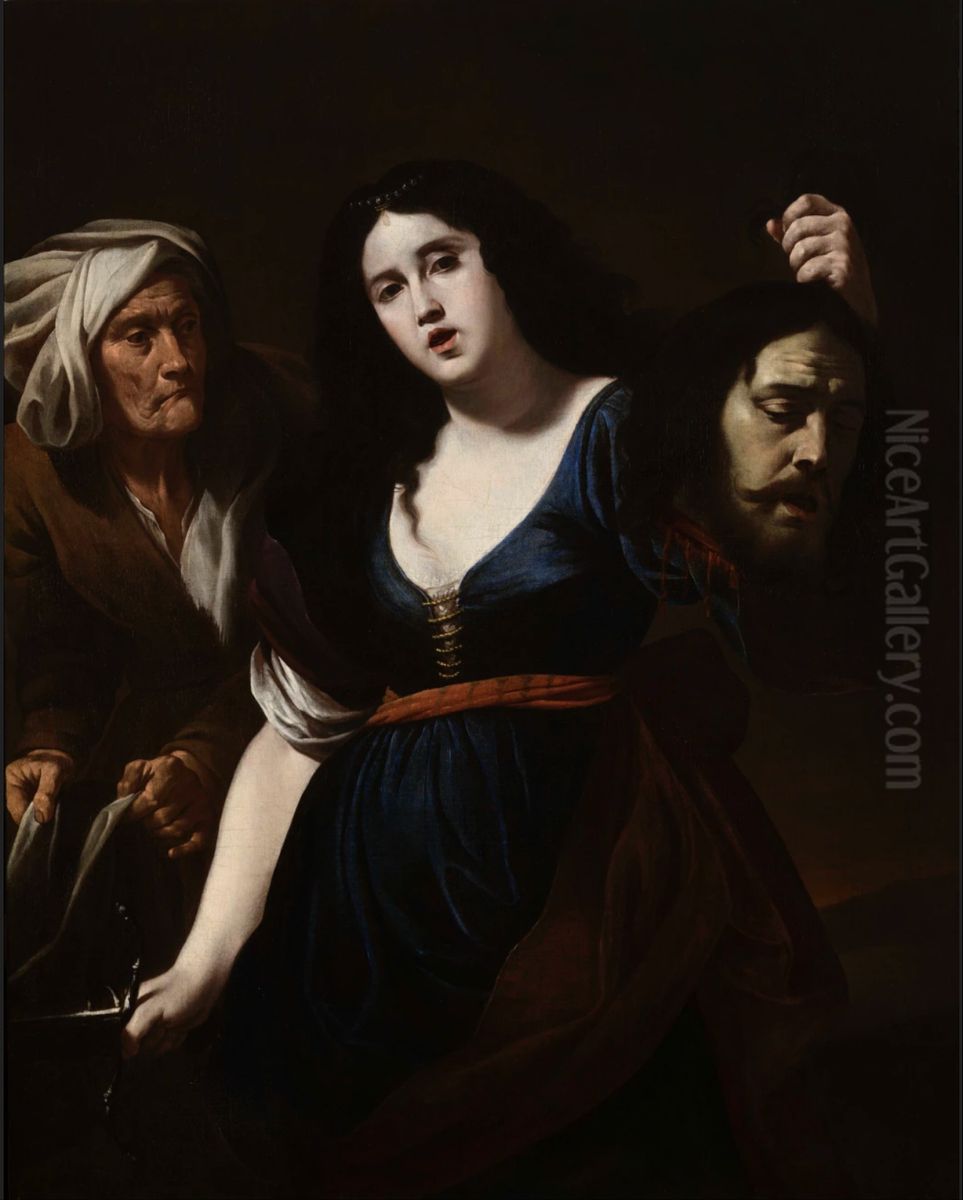 Judith with the head of Holofernese Oil Painting by Andrea Vaccaro