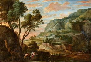 Panoramic Mountain Landscape with Pan and Syrinx
