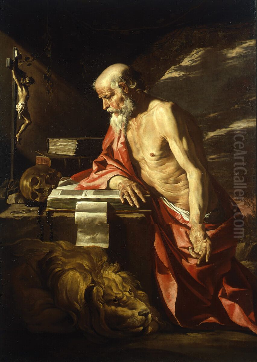 Saint Jerome Oil Painting by Matthias Stom