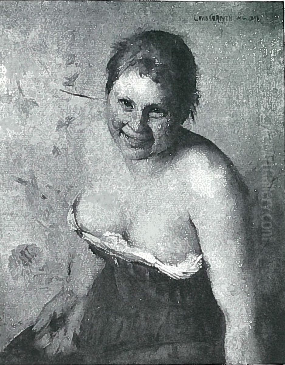 Lachendes Madchen Oil Painting by Lovis (Franz Heinrich Louis) Corinth