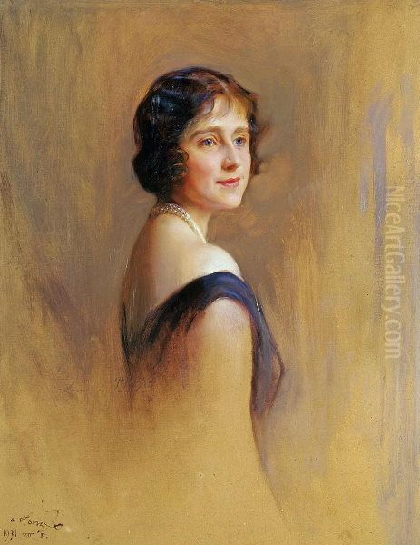 Princess Elizabeth, Duchess of York Oil Painting by Philip de Laszlo