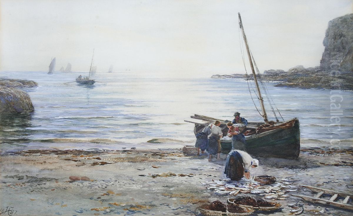 The Mornings Catch Oil Painting by James Clarke Hook