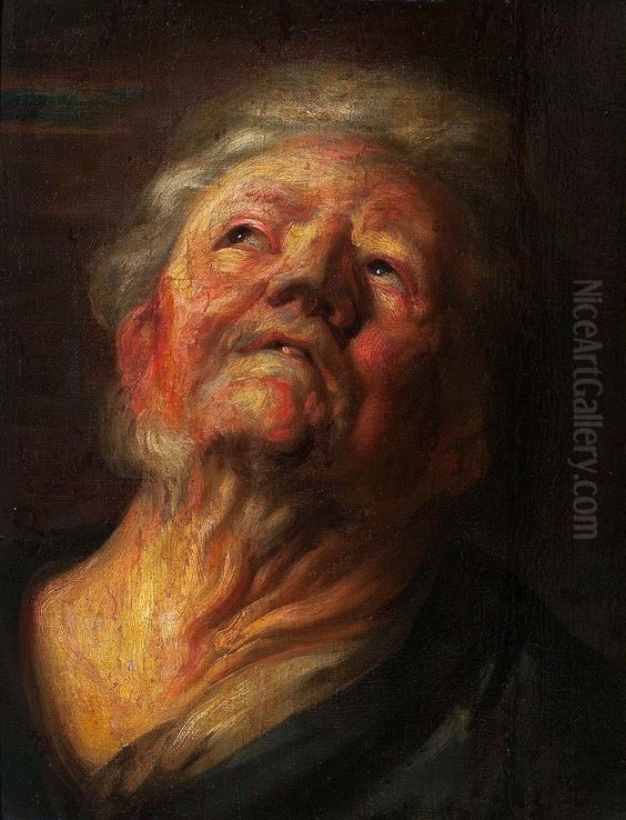 Study of the head of Abraham Grapheus. Oil Painting by Jacob Jordaens