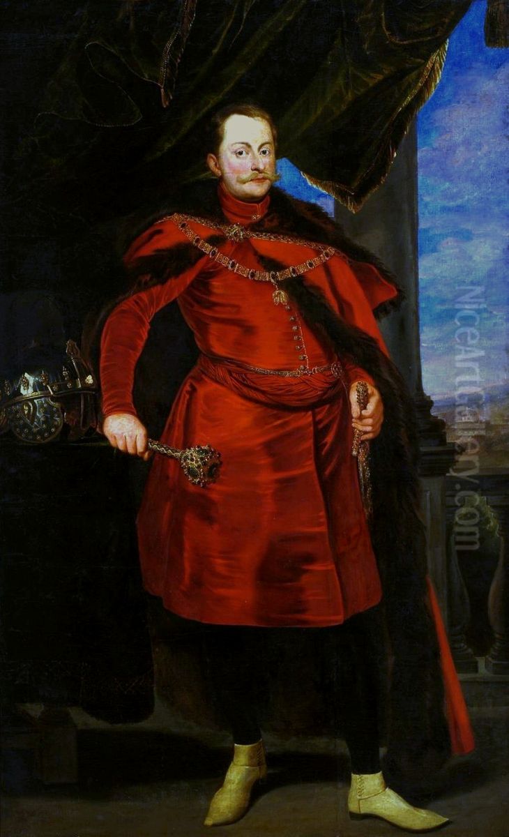 Portrait of Crown Prince Ladislaus Sigismund Vasa in Polish costume. Oil Painting by Pieter Soutman