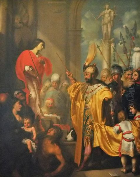 The judgment of Cambyses Oil Painting by unknown