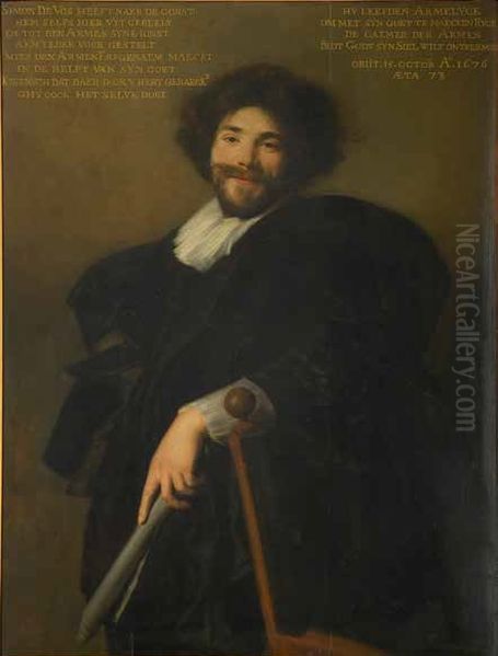 Portrait of Simon de Vos Oil Painting by Abraham de Vries