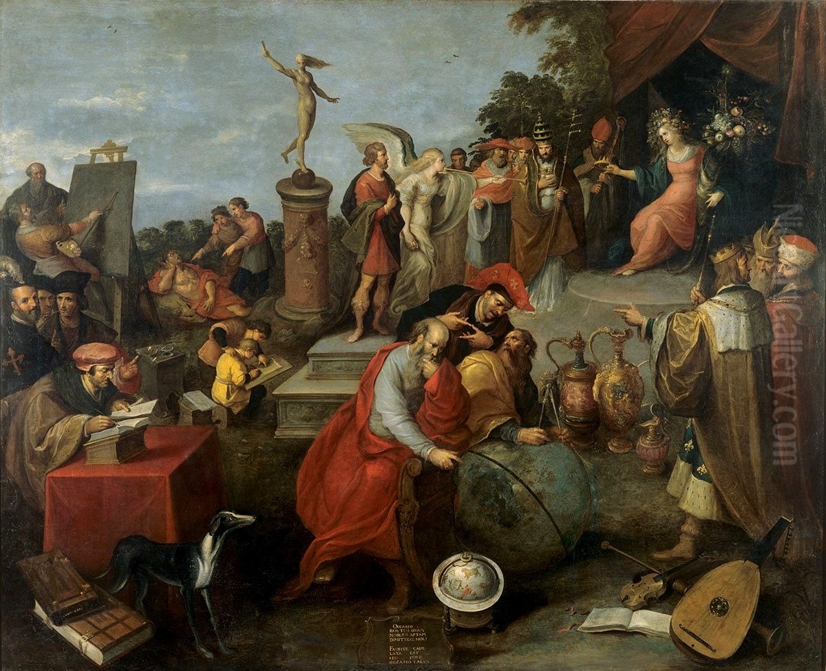Allegory of opportunity (Occasio) Oil Painting by Frans Francken the Younger