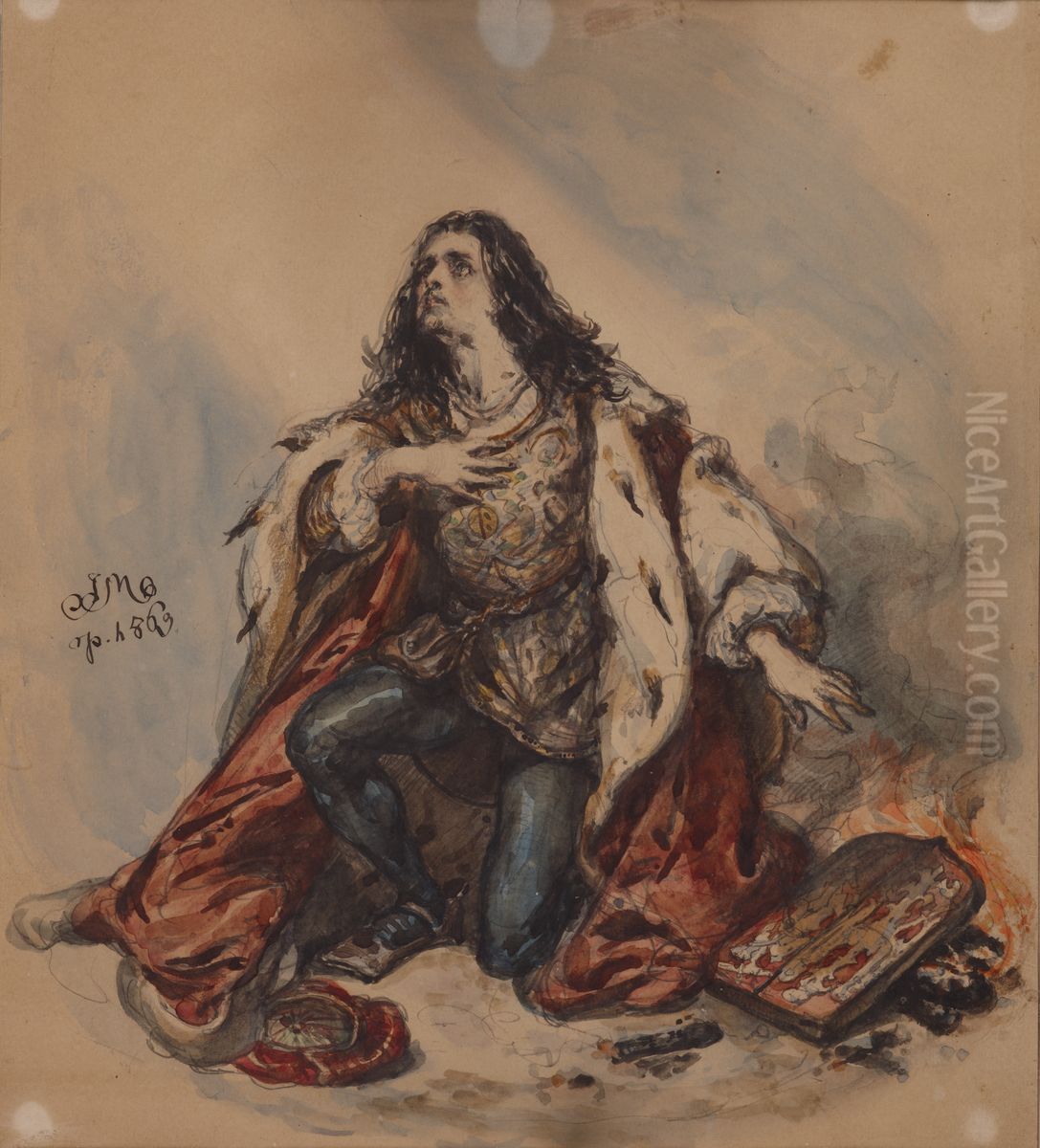 Saint Casimir - Polish Crown Prince Oil Painting by Jan Matejko