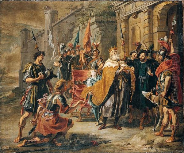 David mourns the death of Absalom Oil Painting by Willem Van Herp