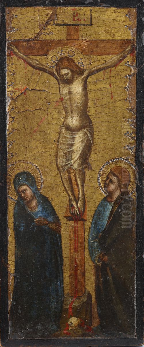 Ukrzyzowanie (skrzydlo tryptyku) Oil Painting by unknown