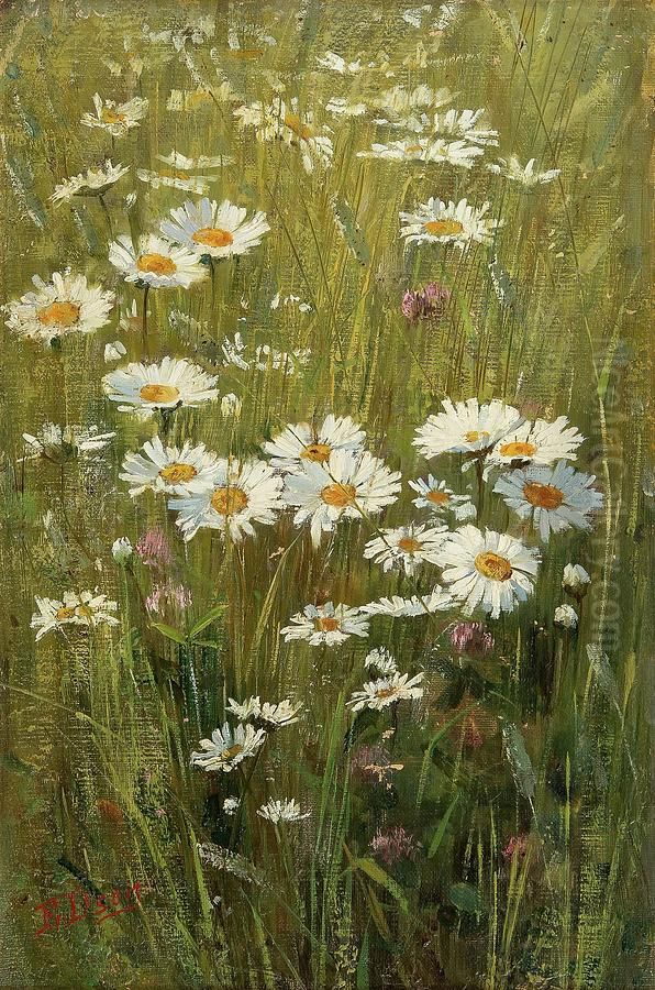 Niittykukkia Oil Painting by Elin Danielson-Gambogi