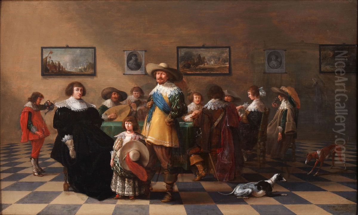 Merry company Oil Painting by Anthonie Palamedesz.