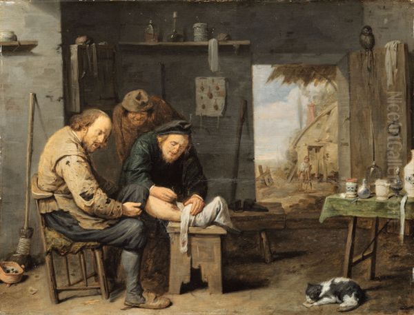 The surgeon Oil Painting by David Ryckaert III
