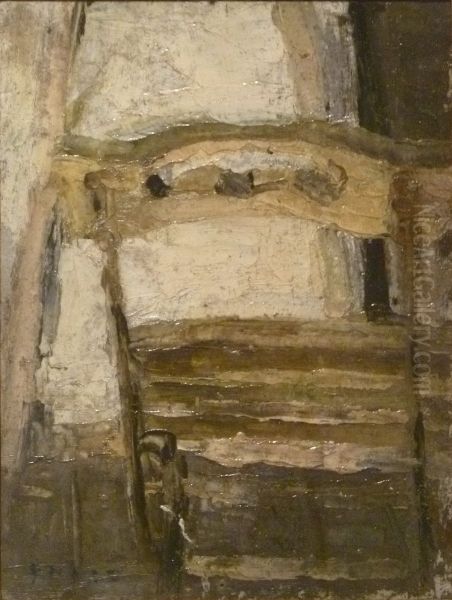 Rugleuning van een stoel Oil Painting by James Ensor
