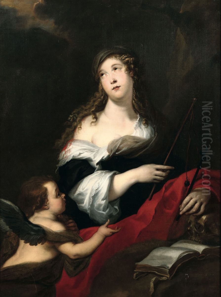 Penitent Magdalen Oil Painting by Jan Thomas van Ieperen