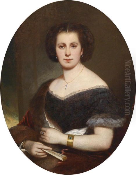 Portrait of a Countess Esterhazy Oil Painting by Joseph Matthaus Aigner