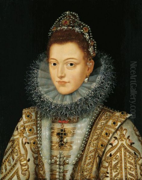 Portrait ofIsabella Clara Eugenia(1566-1633), Regent of the Netherlands Oil Painting by Frans Pourbus the younger