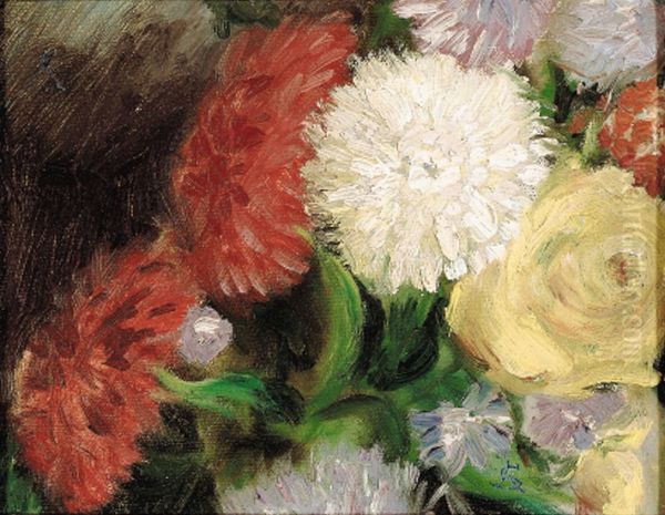 Chrysanthemums. Oil Painting by Signe Andreasen