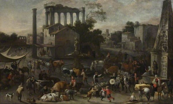 Campo Vaccino Oil Painting by Erasmus de Bie