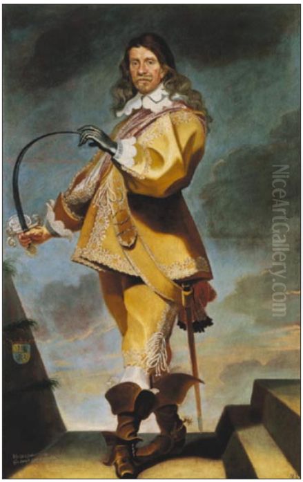 Portrait of an unknown nobleman Oil Painting by Frans Luycx