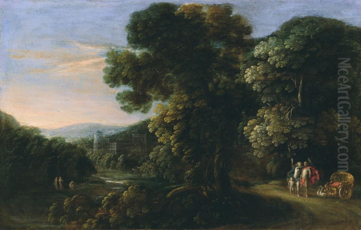 Landscape with Venus and Adonis Oil Painting by Gillis Neyts