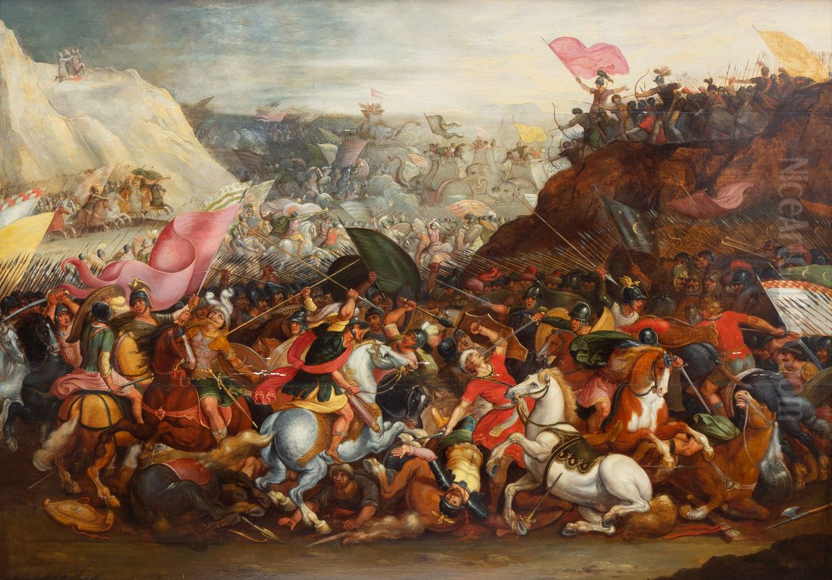 Hannibal in the Alps Oil Painting by Pauwels Casteels