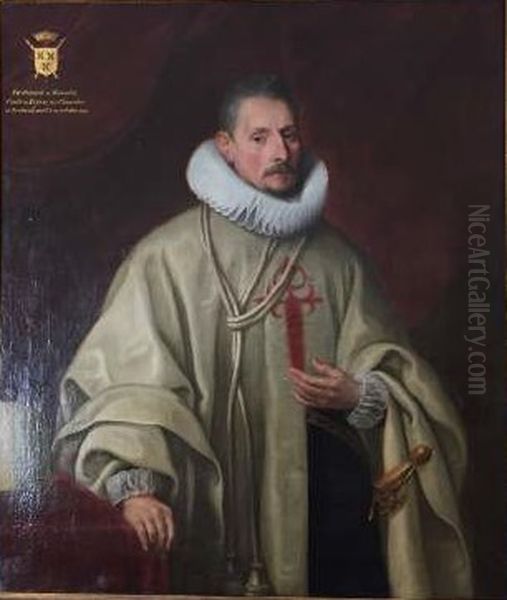 Portrait of Ferdinand van Boischott, Baron of Zaventem Oil Painting by Jean Baptiste de Champaigne