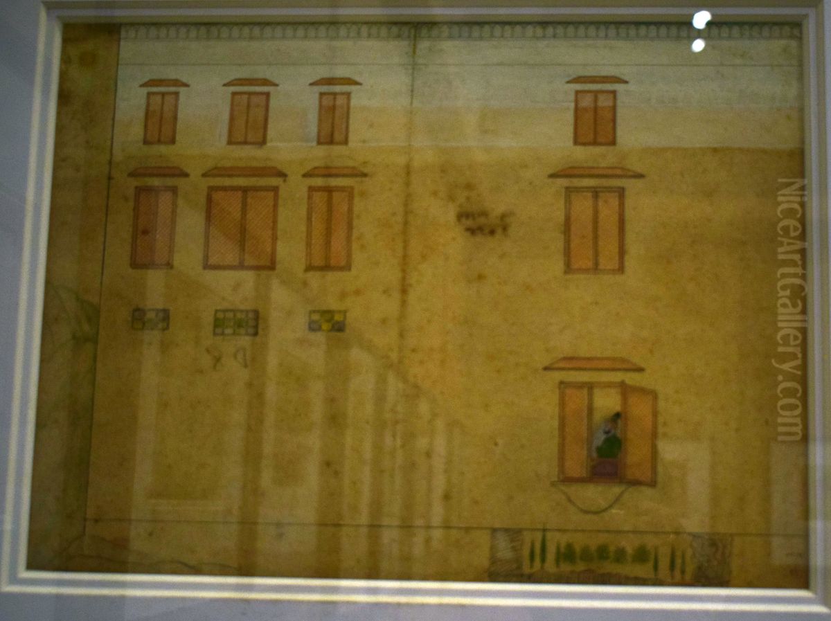Balawant Singh inside the palace Oil Painting by Nainsukh