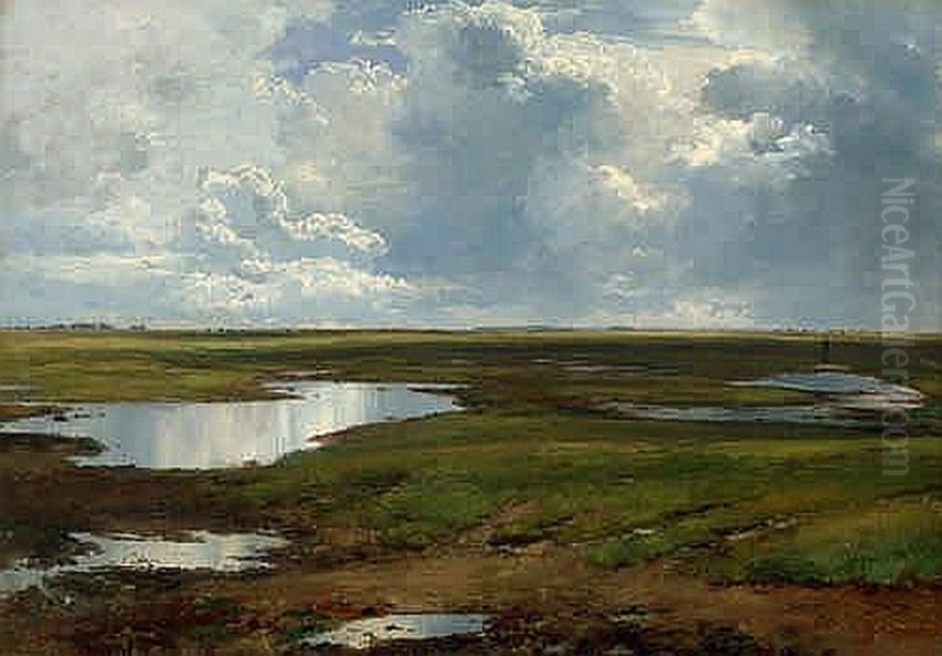 A storm appraching the island of Saltholm. Oil Painting by Carl Frederik Aagaard