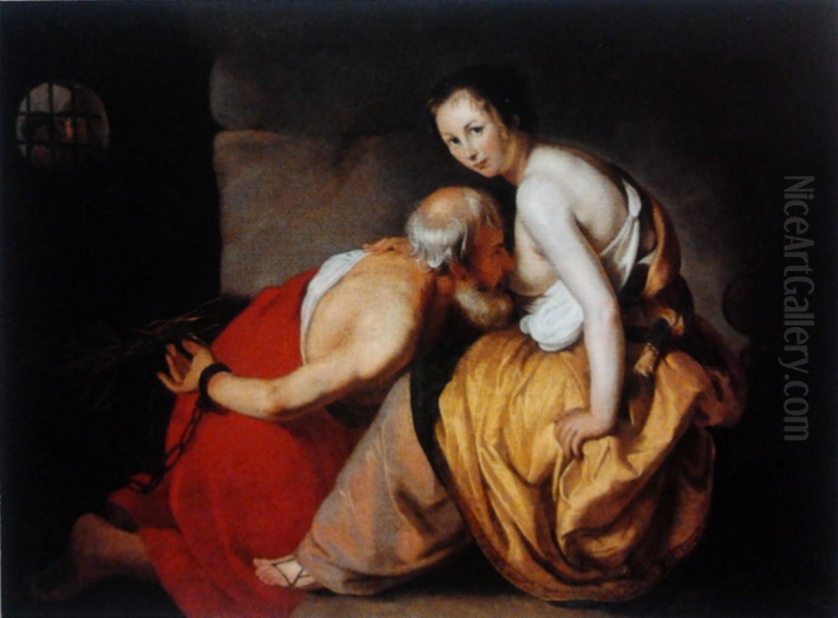 Caritas Romana. Oil Painting by Hendrick Bloemaert