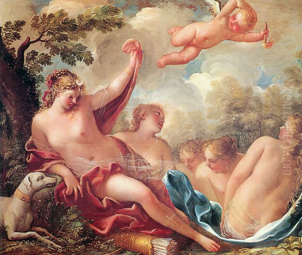 Diana and nymphs. Oil Painting by Pietro Liberi