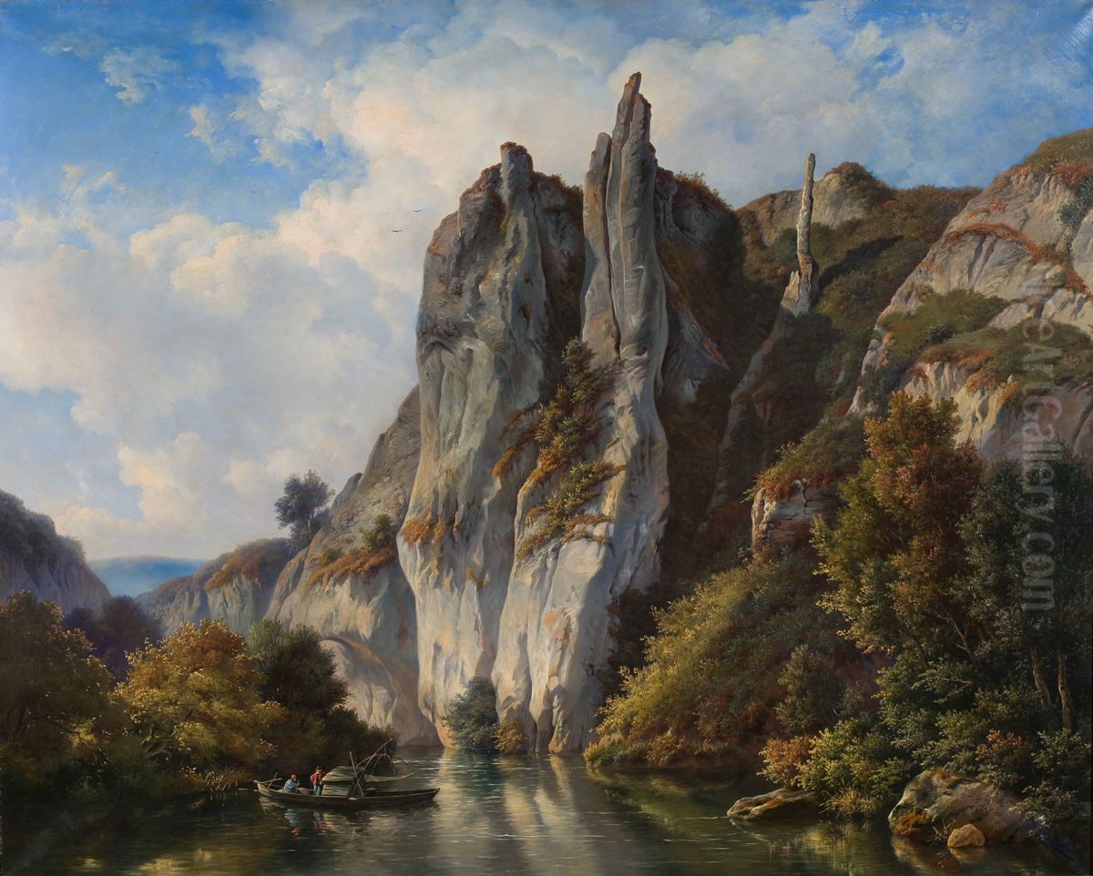 The Ardennes Oil Painting by Jan Baptiste de Jonghe