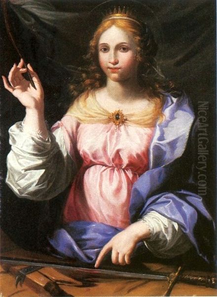 St. Catherine. Oil Painting by Lorenzo Pasinelli St. Catherine. Oil Painting by Lorenzo Pasinelli