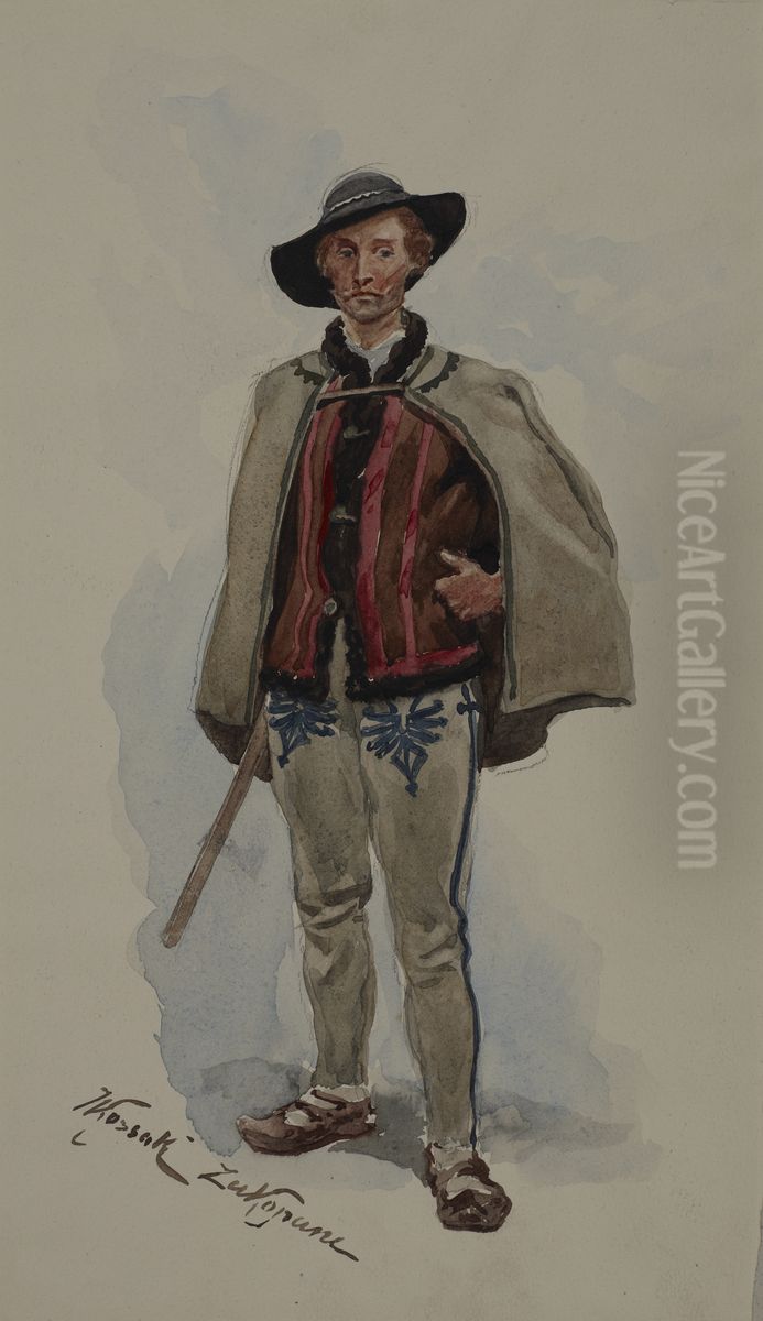 Highlander from Zakopane Oil Painting by Juliusz Kossak Highlander from Zakopane Oil Painting by Juliusz Kossak