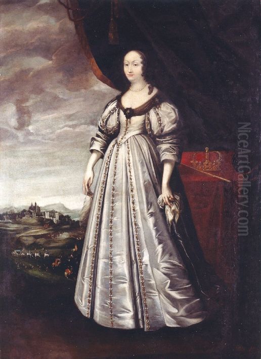 Portrait of Marie Louise Gonzaga de Nevers. Oil Painting by Peter Danckerts de Rij