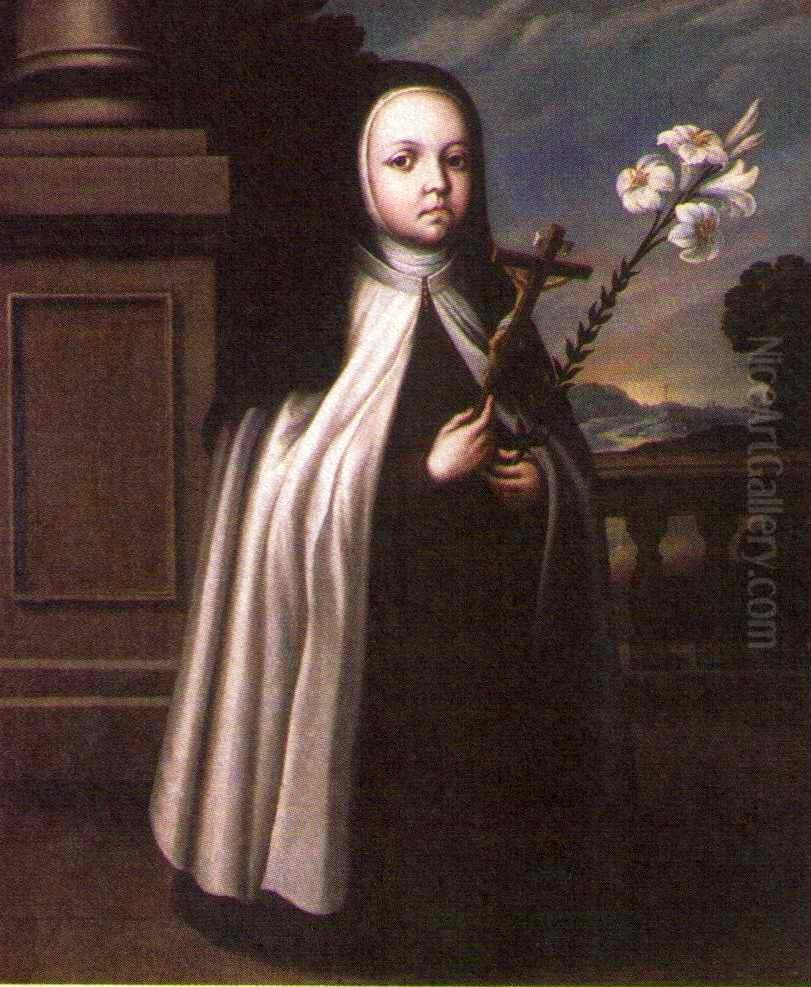 Portrait of Princess Maria Anna Teresa Vasa in the Carmelite habit. Oil Painting by Daniel Schultz
