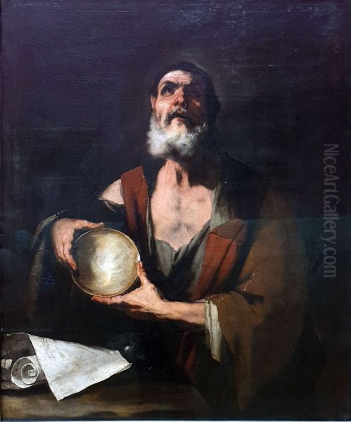 Archimedes Oil Painting by Luca Giordano