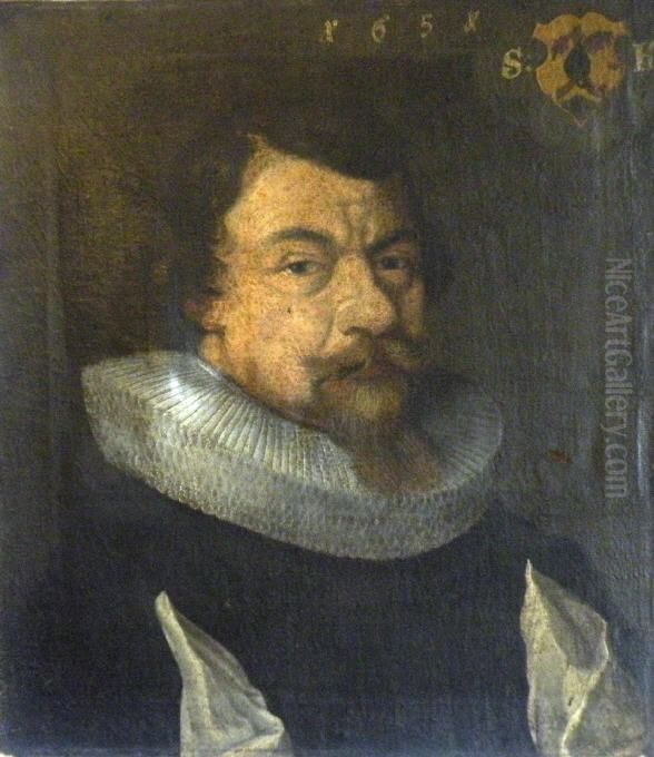 Samuel Kuhn (1607-1660), Landschreiber zu Erlach. Oil Painting by unknown