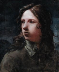 Portrait of a young man, bust length, in a grey jacket