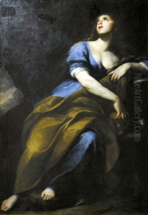 Penitent Mary Magdalene. Oil Painting by Andrea Vaccaro